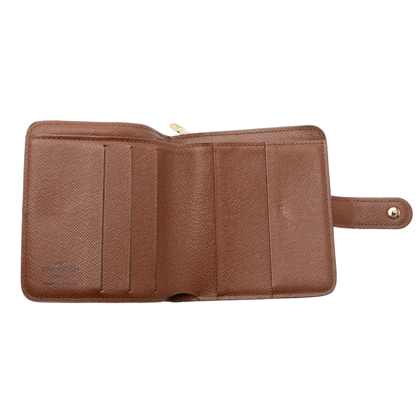 Louis Vuitton Vintage Monogram Canvas Zipped Compact Wallet (SHF-ES5o8c)
