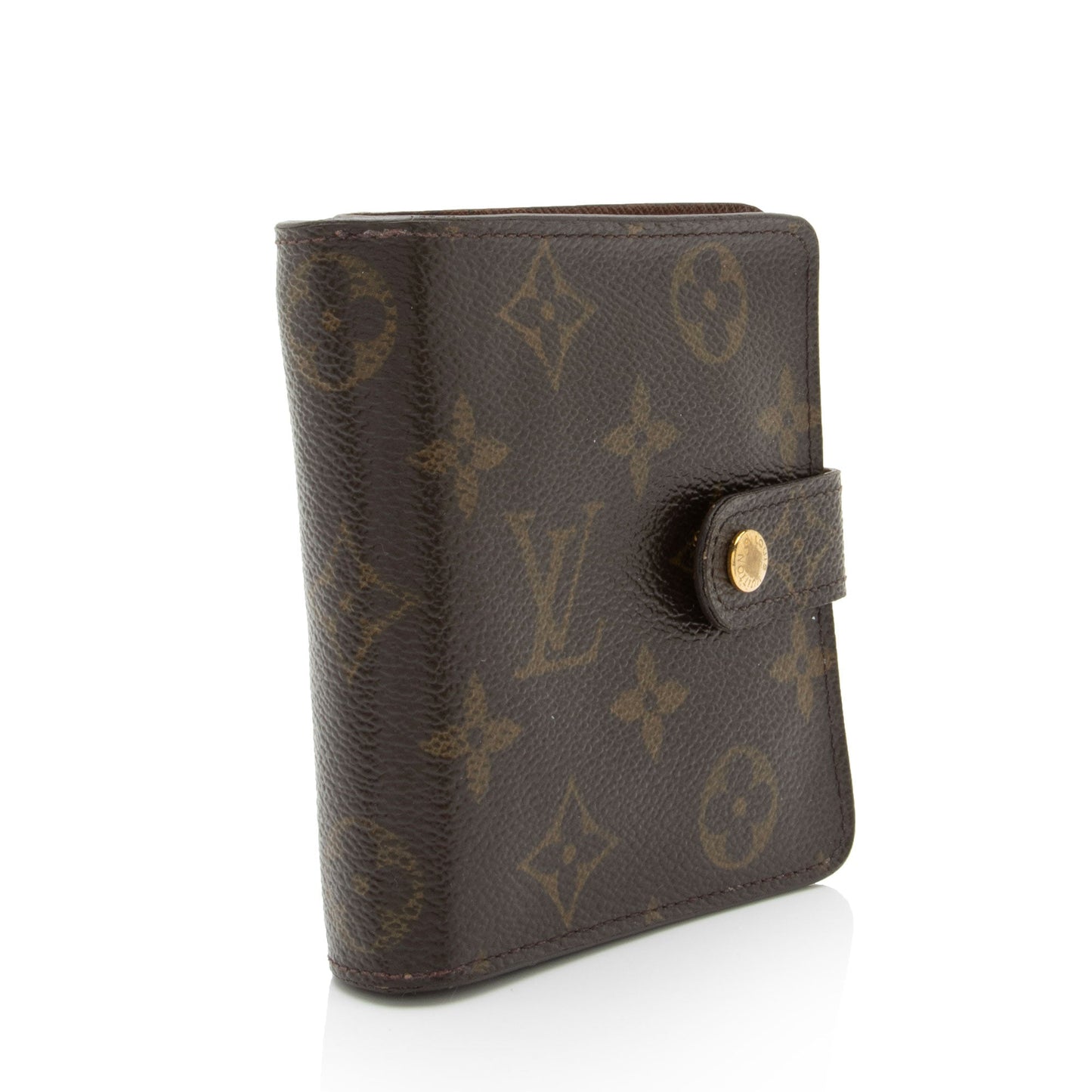 Louis Vuitton Vintage Monogram Canvas Zipped Compact Wallet (SHF-ES5o8c)