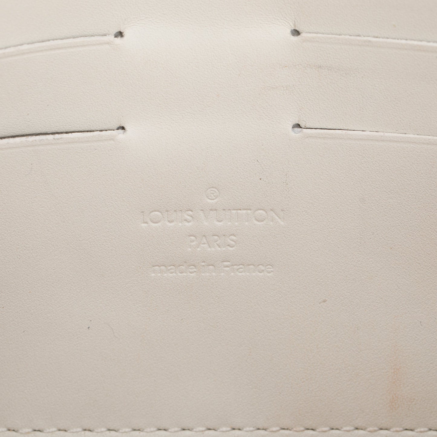 Louis Vuitton White Monogram Vernis Leather Sunset Boulevard Clutch