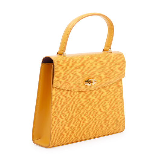 Louis Vuitton Yellow Epi Leather Malesherbes Handle Bag