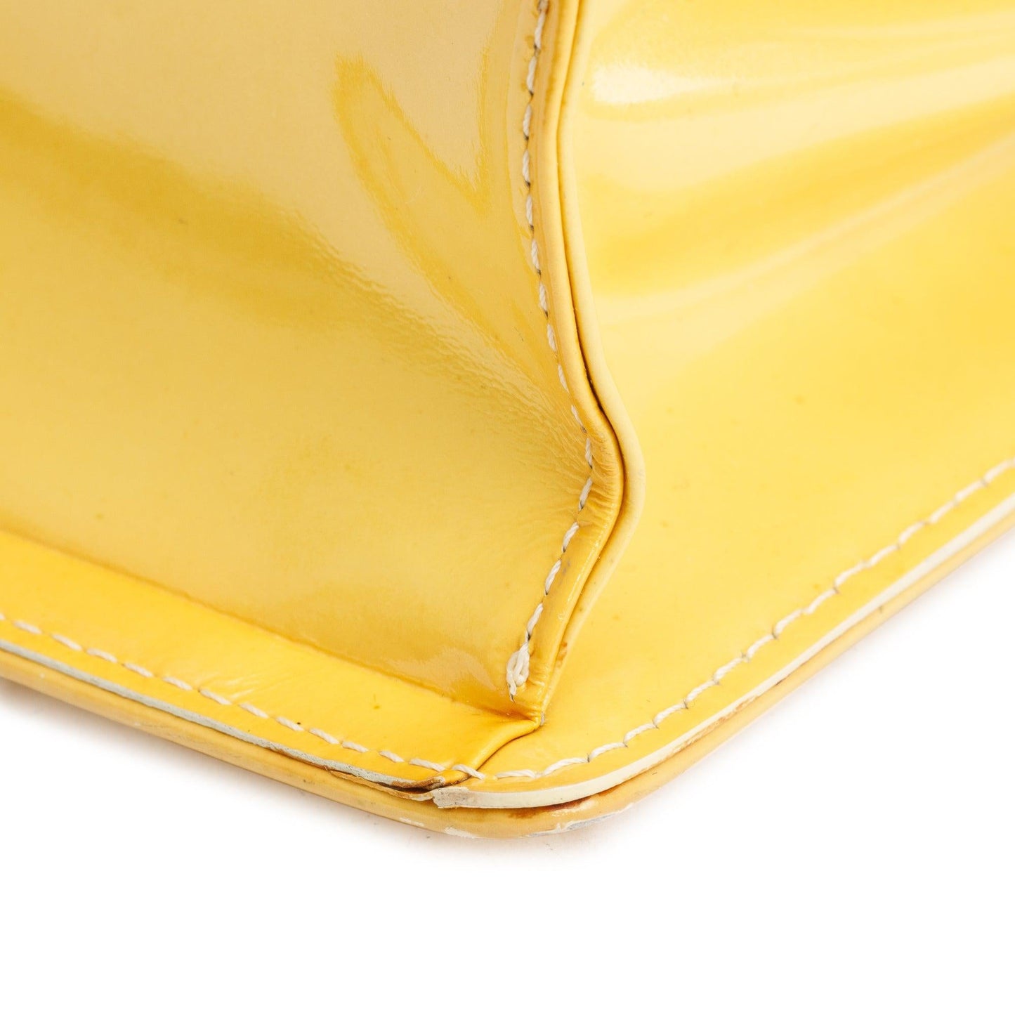 Louis Vuitton Yellow  Monogram Vernis Leather Street Spring Handle Bag