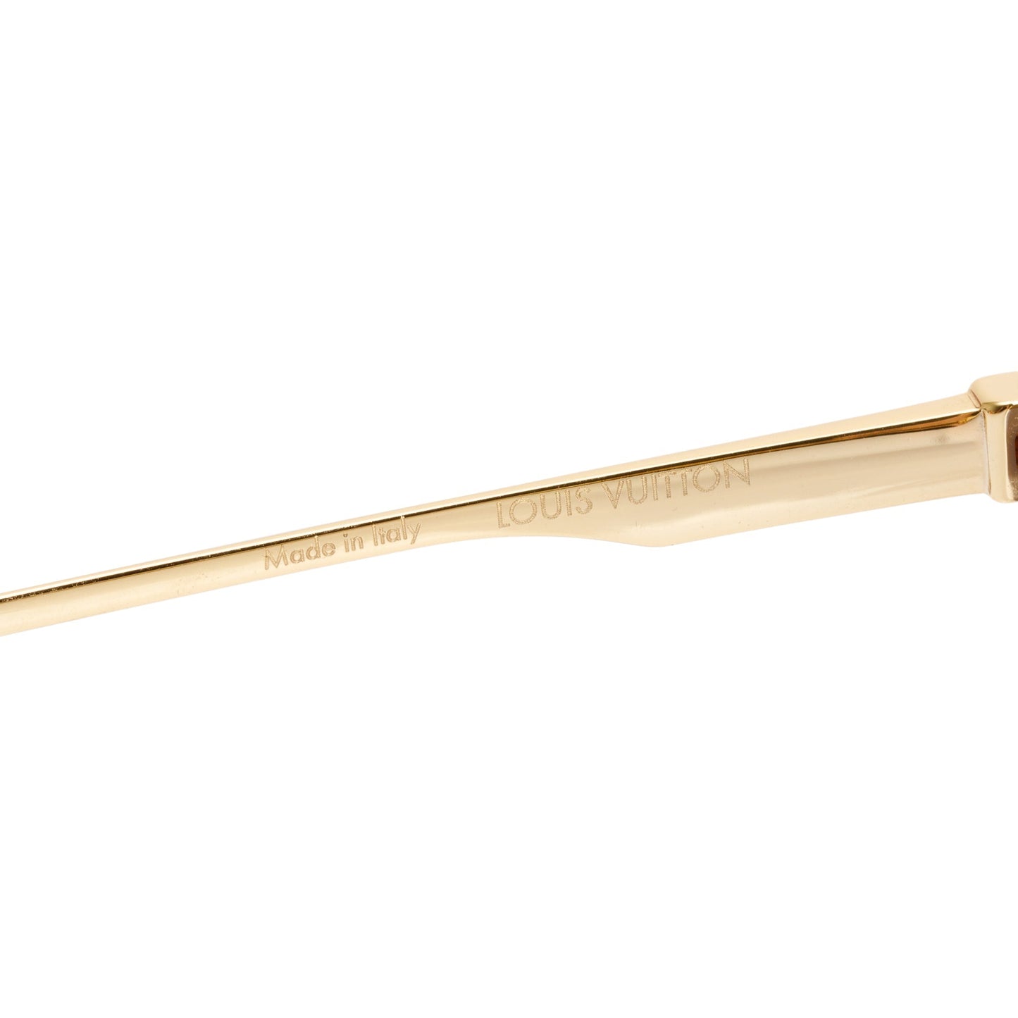 Louis Vuitton Z1262E Gold Tone Metal LV Ash Rimless Pilot Sunglasses