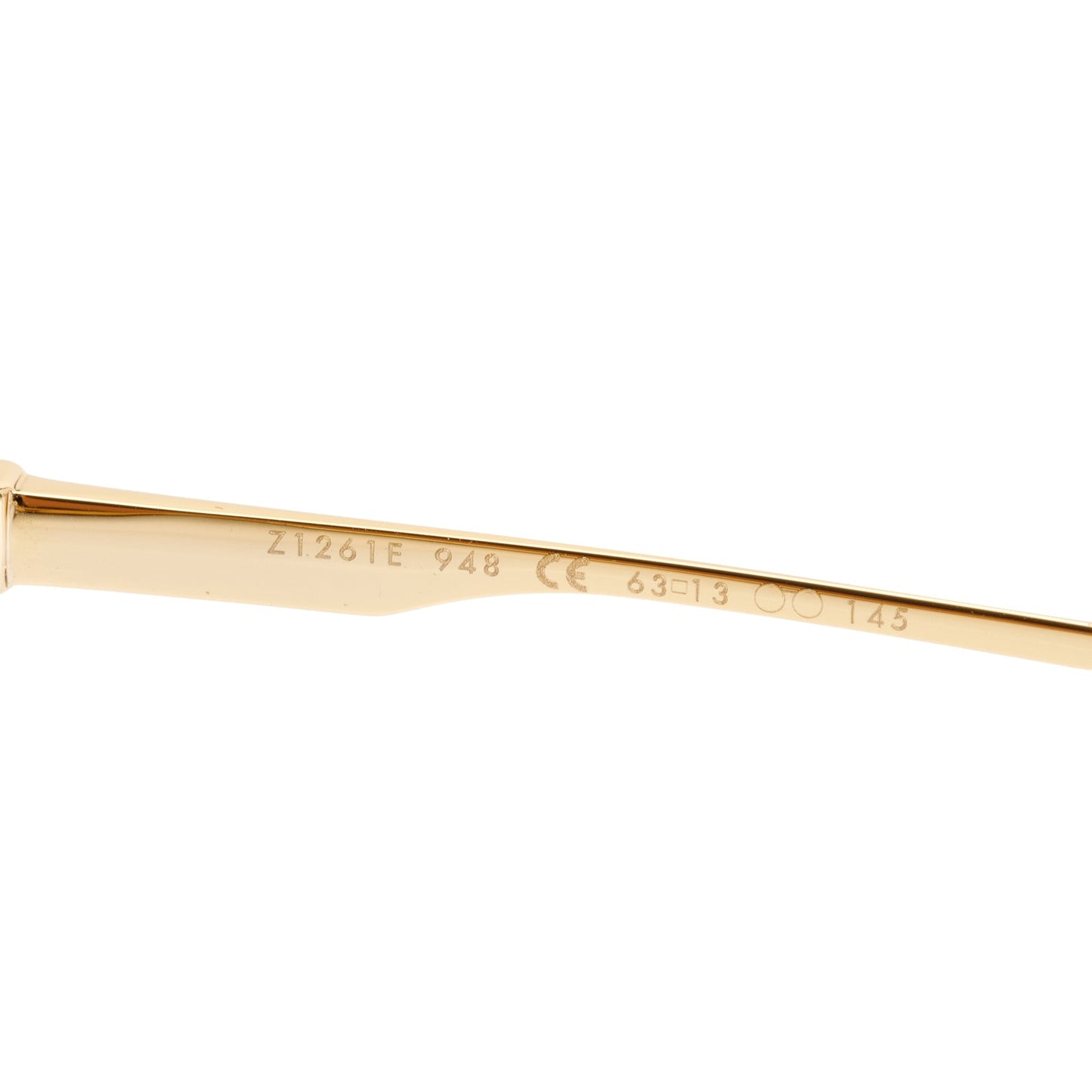 Louis Vuitton Z1262E Gold Tone Metal LV Ash Rimless Pilot Sunglasses