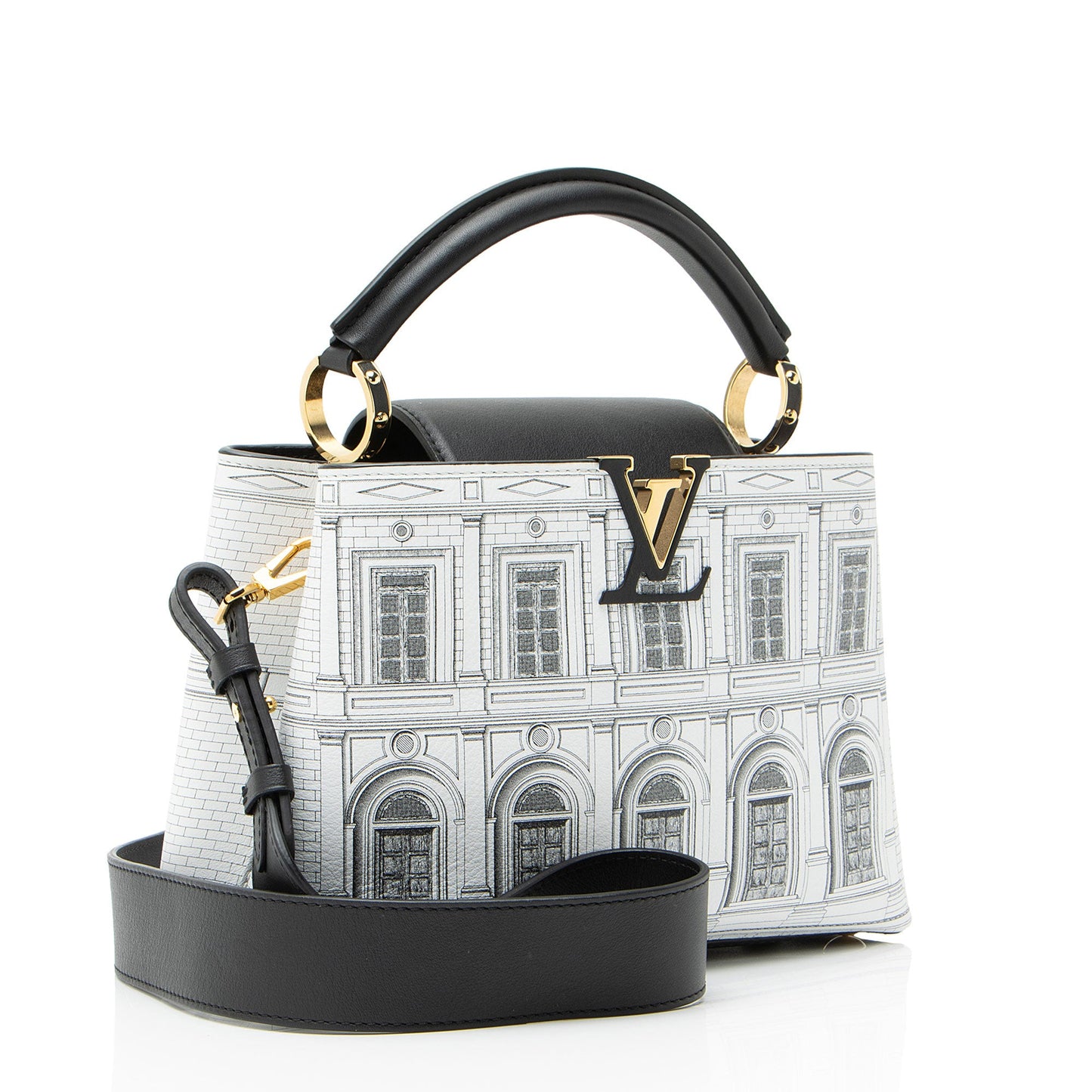 Louis Vuitton x Fornasetti Calfskin Architettura Capucines BB Bag