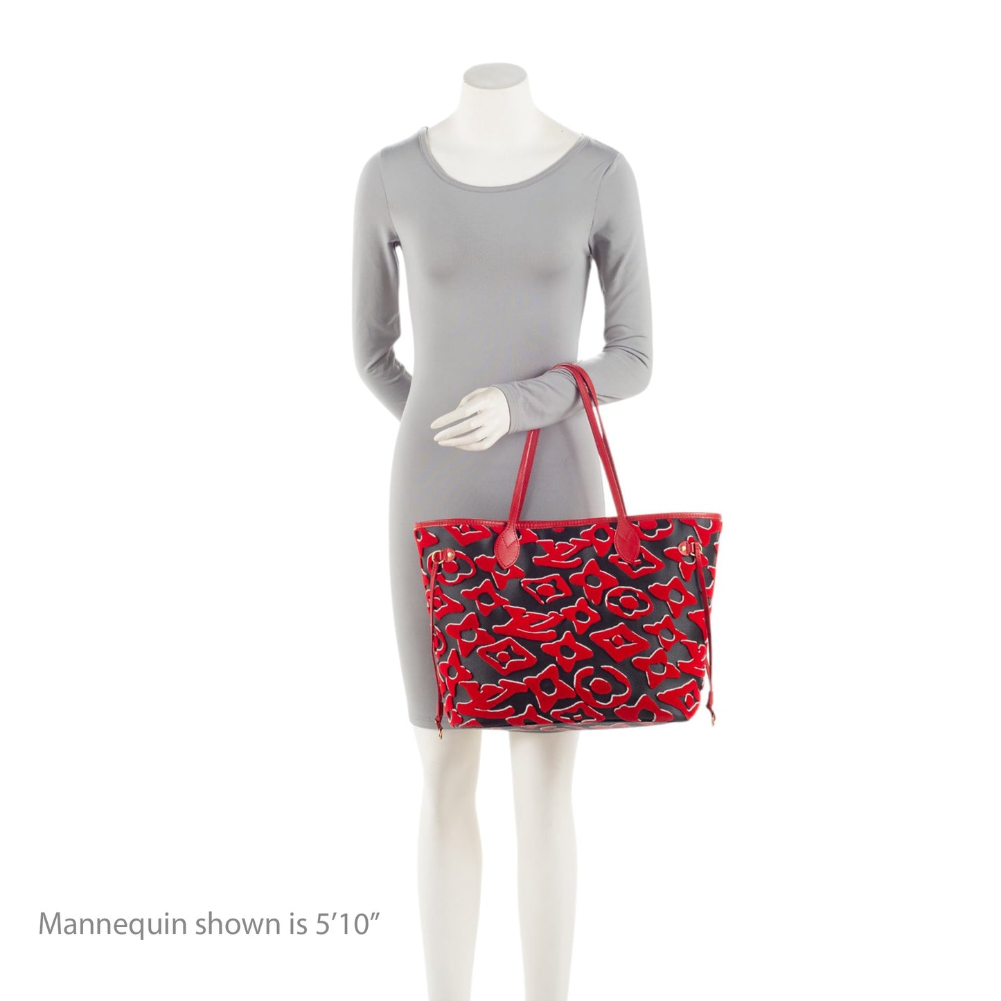 Louis Vuitton x Urs Fischer Tufted Monogram Canvas Neverfull MM Tote (SHF-h6jsA0)