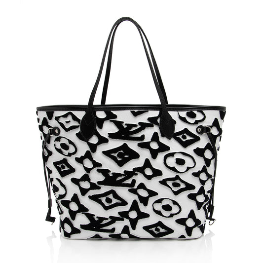 Louis Vuitton x Urs Fischer Tufted Monogram Canvas Neverfull MM Tote