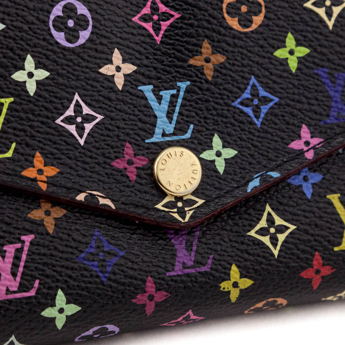 Louis Vuitton Black Monogram Multicolore Sarah Wallet NM