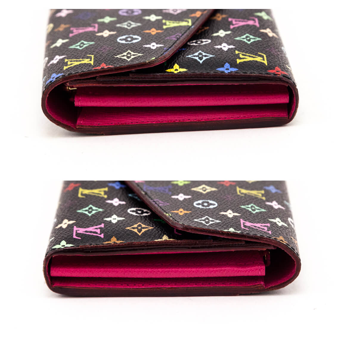 Louis Vuitton Black Monogram Multicolore Sarah Wallet NM