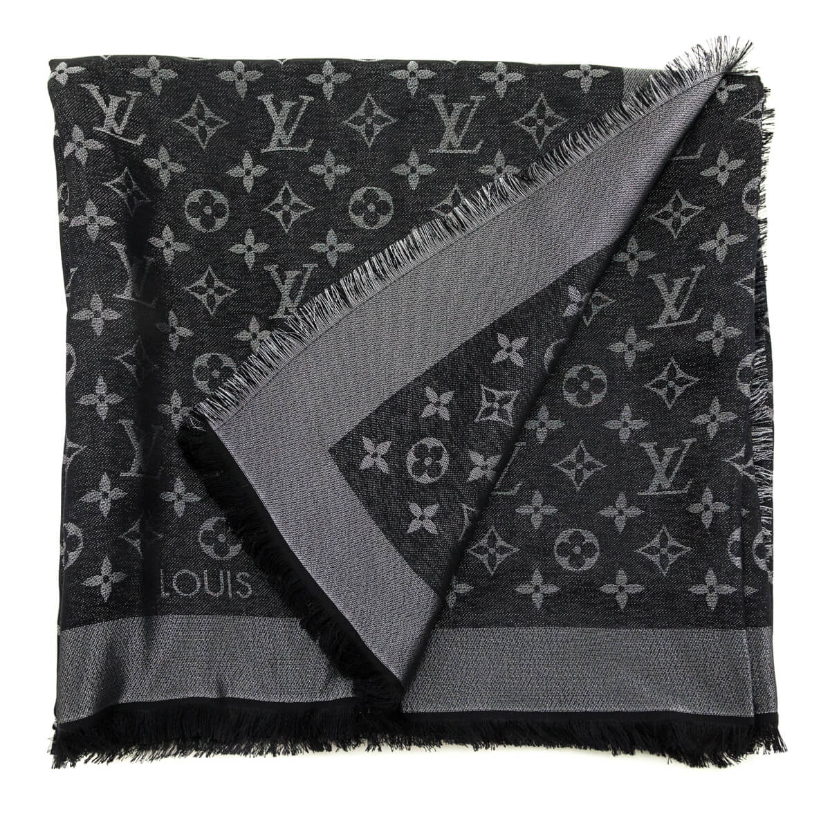 Louis Vuitton Black Monogram Shine Shawl
