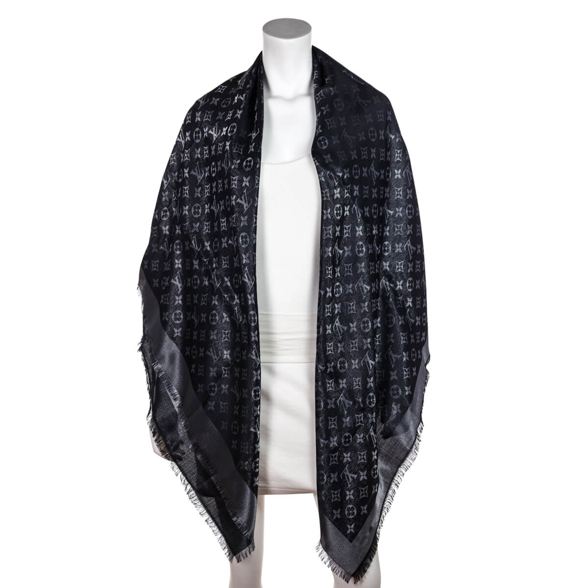 Louis Vuitton Black Monogram Shine Shawl