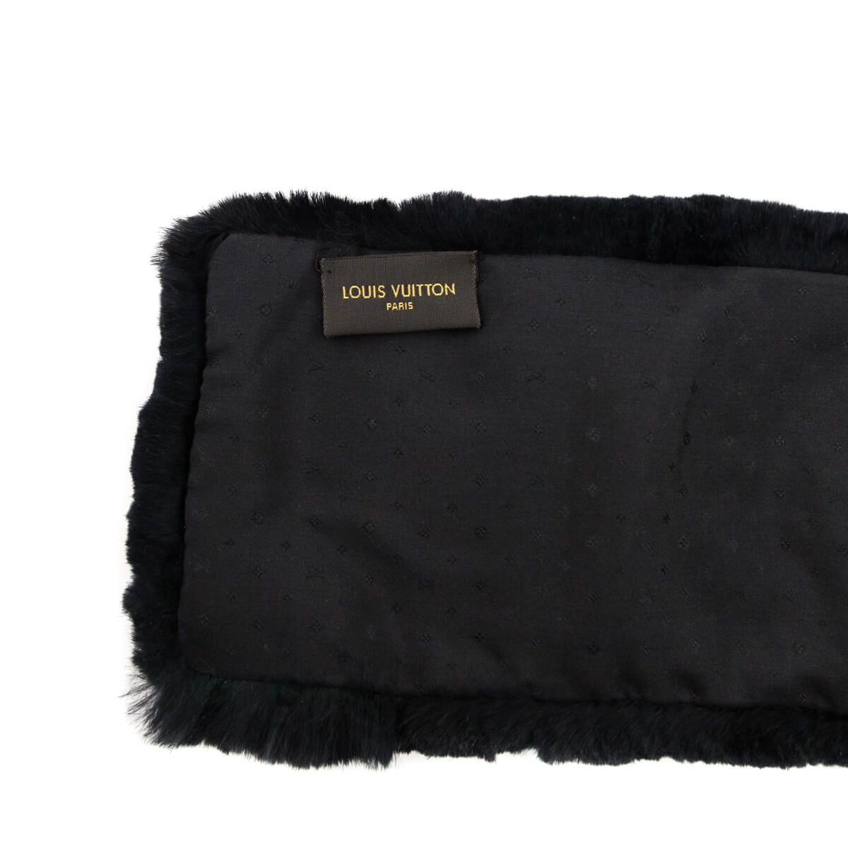 Louis Vuitton Black & Pink Rabbit Logo Scarf