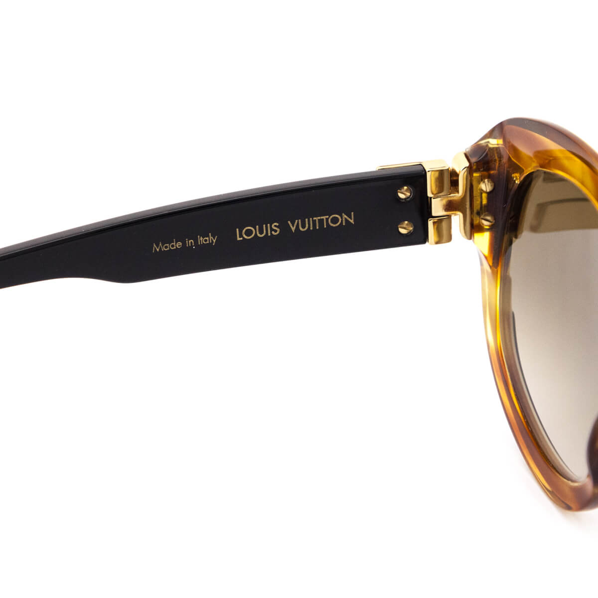 Louis Vuitton Black & Tortoise Charade Oversized Sunglasses