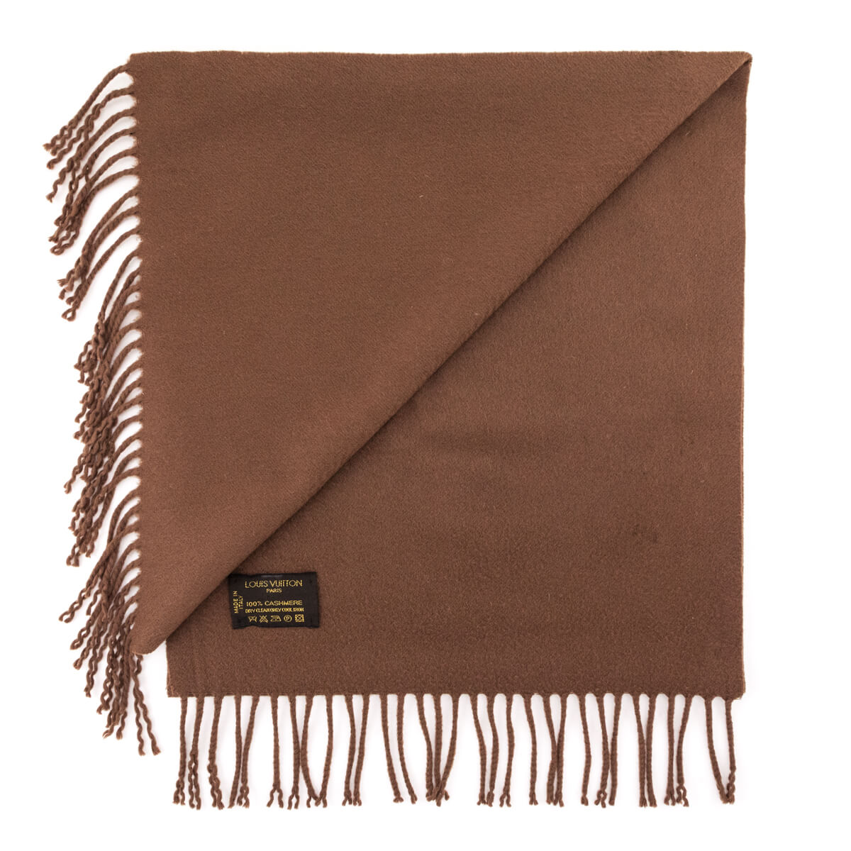 Louis Vuitton Brown Cashmere Jhelam Scarf