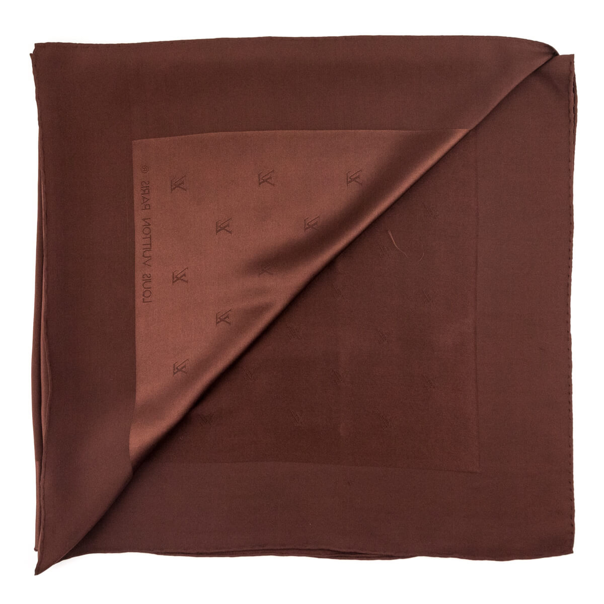 Louis Vuitton Brown Monogram Silk Scarf