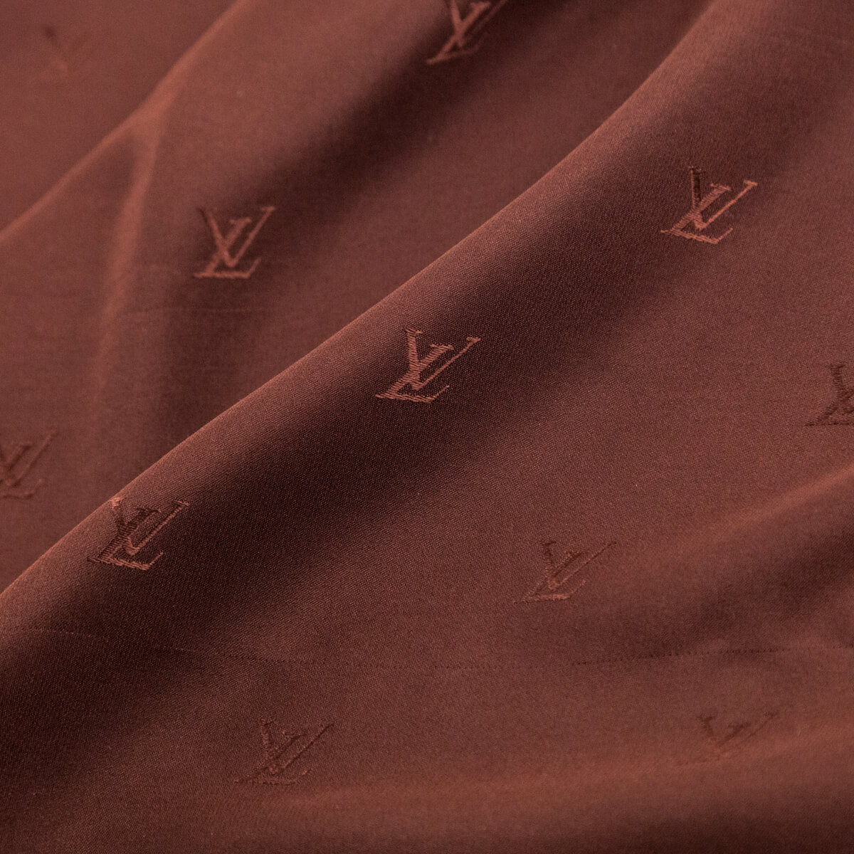 Louis Vuitton Brown Monogram Silk Scarf