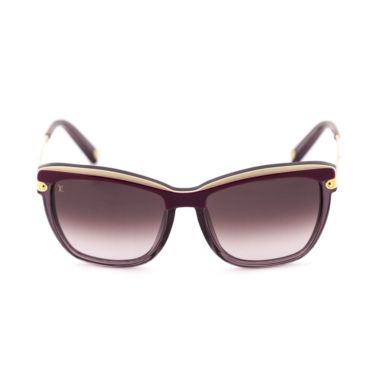 Louis Vuitton Burgundy Taupe Glitter Wayfarer Sunglasses