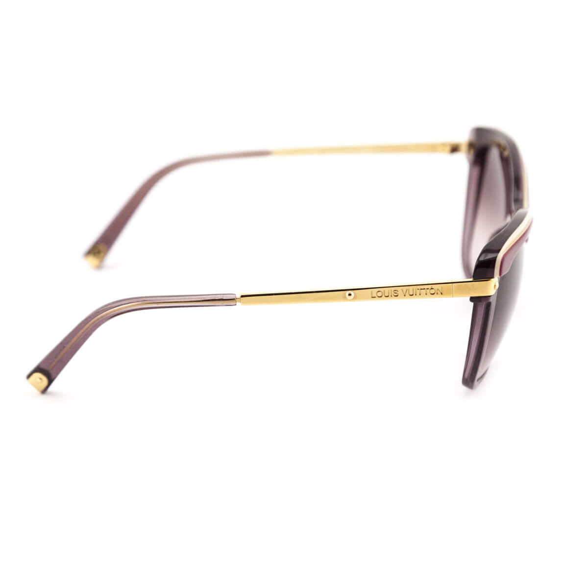 Louis Vuitton Burgundy Taupe Glitter Wayfarer Sunglasses