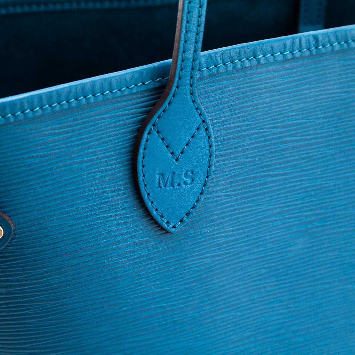 Louis Vuitton Cyan Epi Neverfull MM