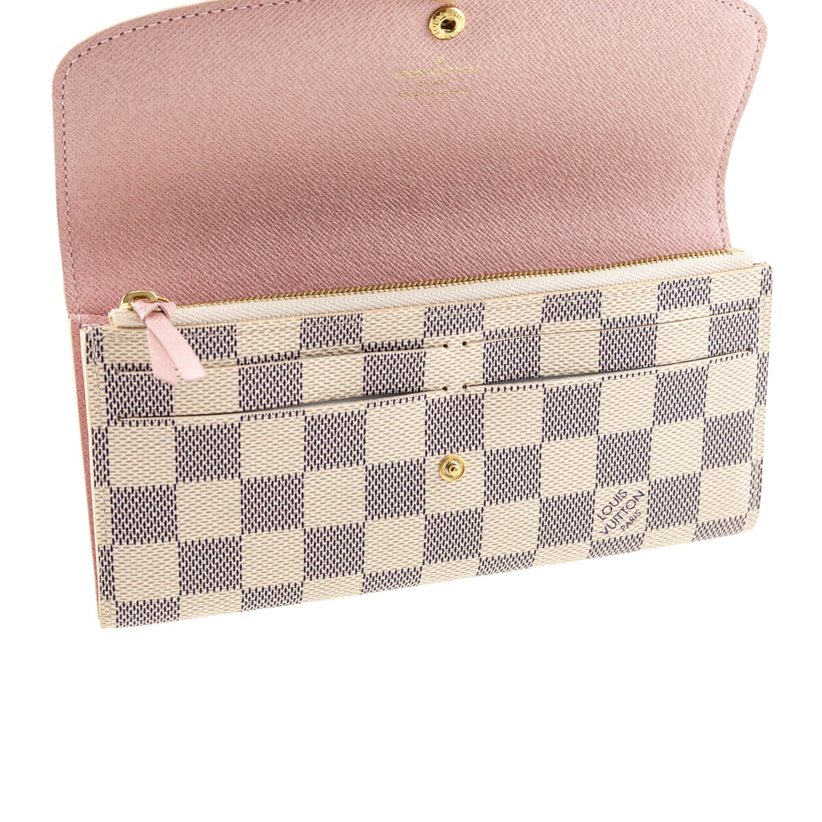 Louis Vuitton Damier Azur & Rose Ballerine Emilie Wallet