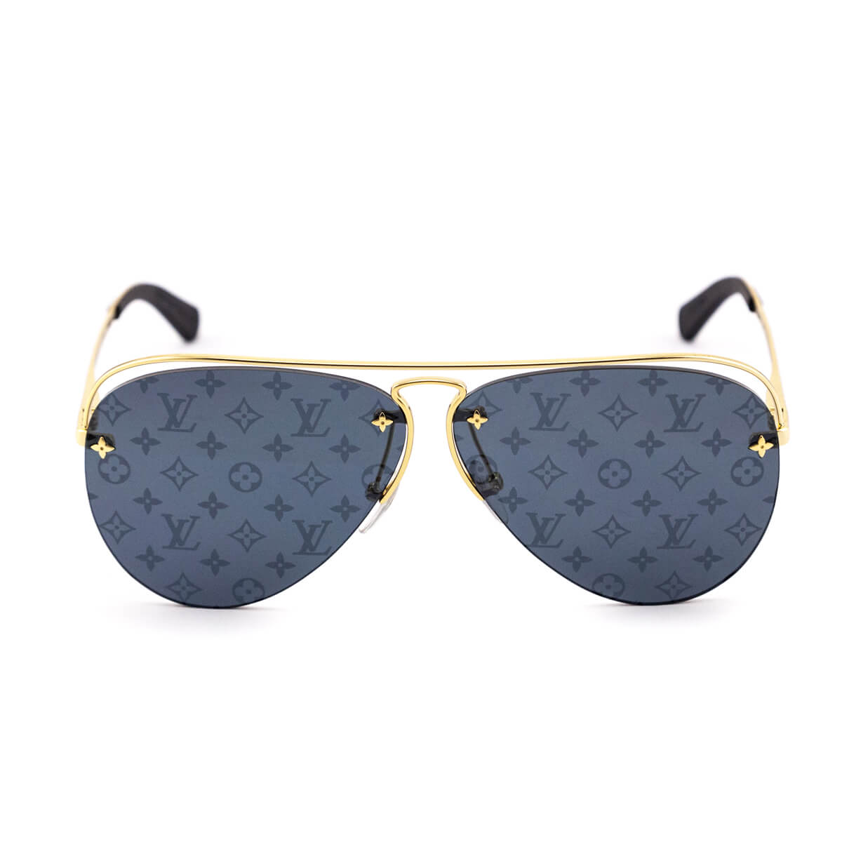 Louis Vuitton Dark Gunmetal & Gold Grease Sunglasses