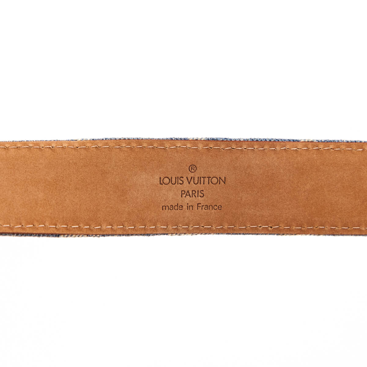 Louis Vuitton Denim Monogram Belt Size XL