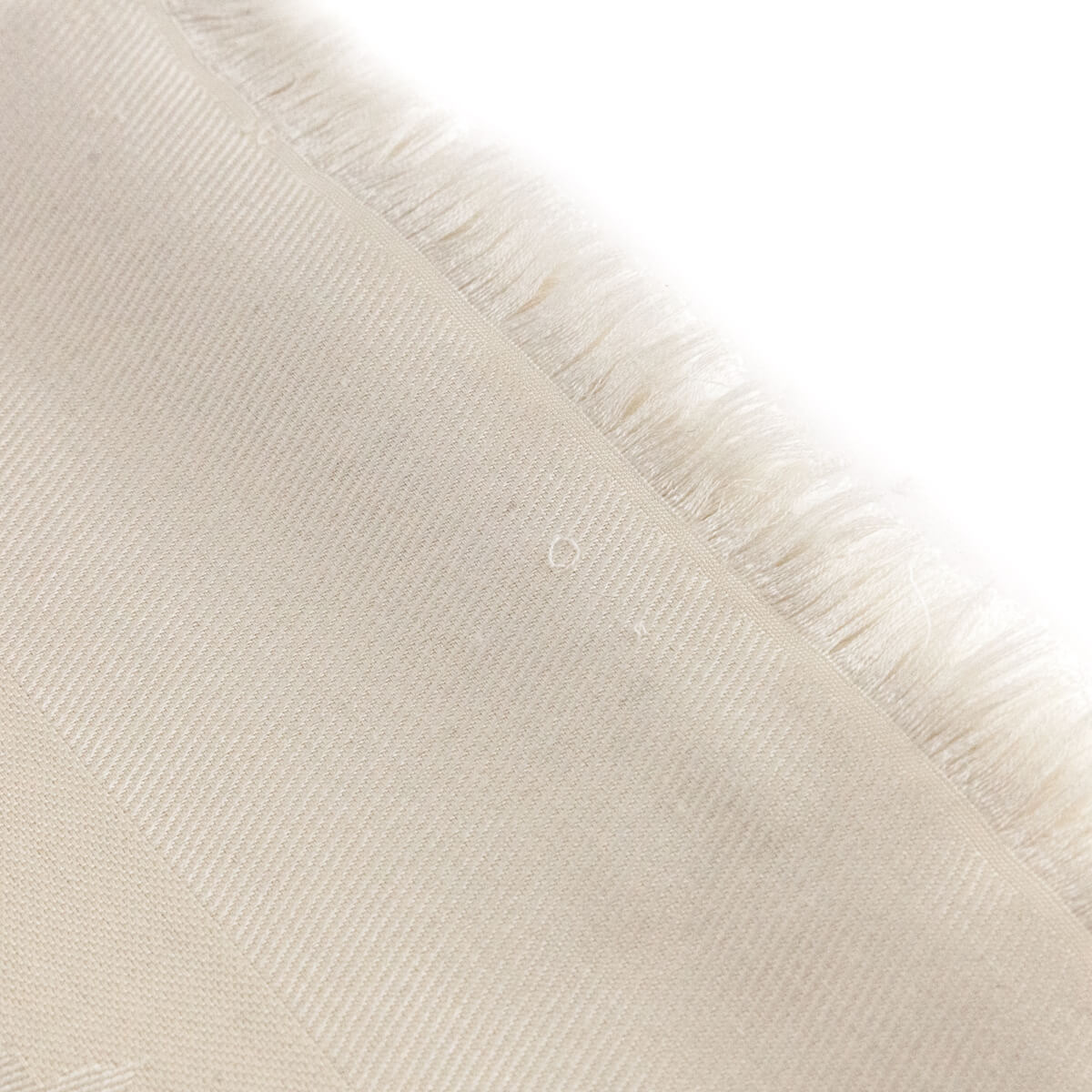 Louis Vuitton Ivory Silk & Wool Monogram Classic Shawl