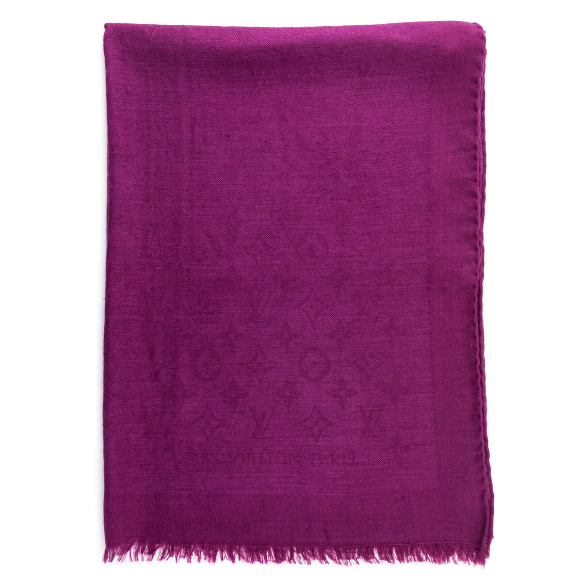 Louis Vuitton Magenta Monogram Cashmere Oblong Scarf