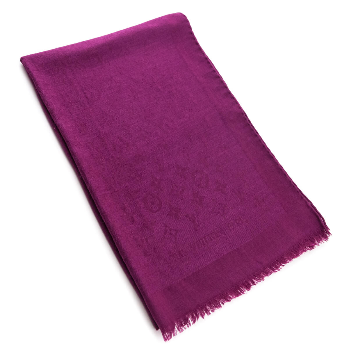 Louis Vuitton Magenta Monogram Cashmere Oblong Scarf
