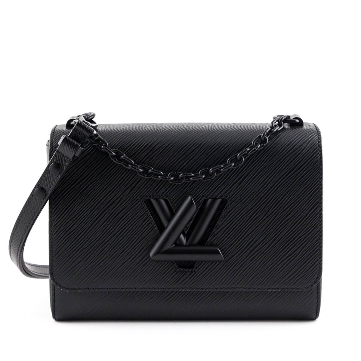 Louis Vuitton Matte Black Epi Twist Shoulder Bag MM