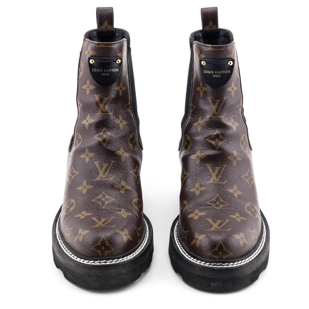 Louis Vuitton Monogram Beaubourg Ankle Boots Size US 11 | EU 41