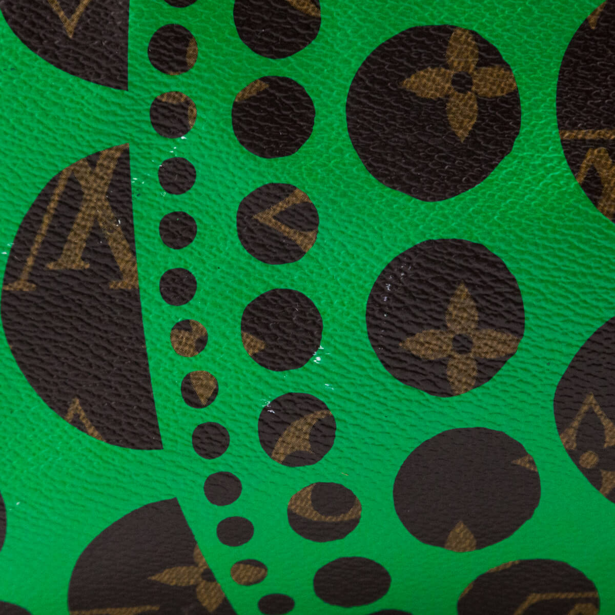 Louis Vuitton Monogram Green Kusama Pumpkin Dots Keepall Bandouliere 55