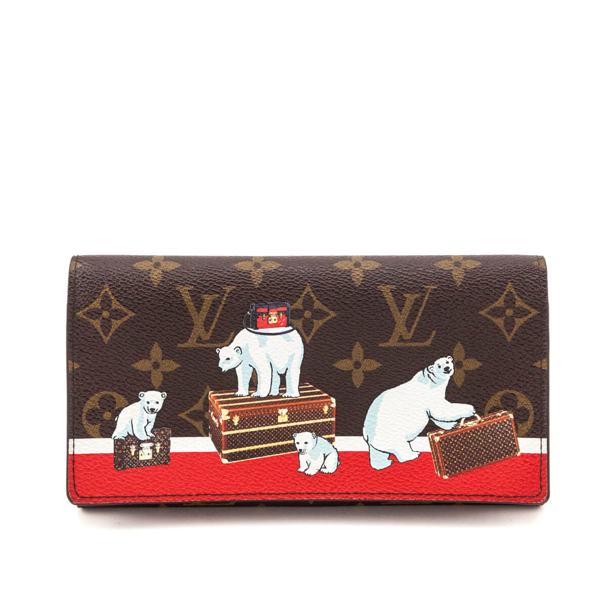 Louis Vuitton Monogram Limited Edition Polar Bear Sarah Wallet