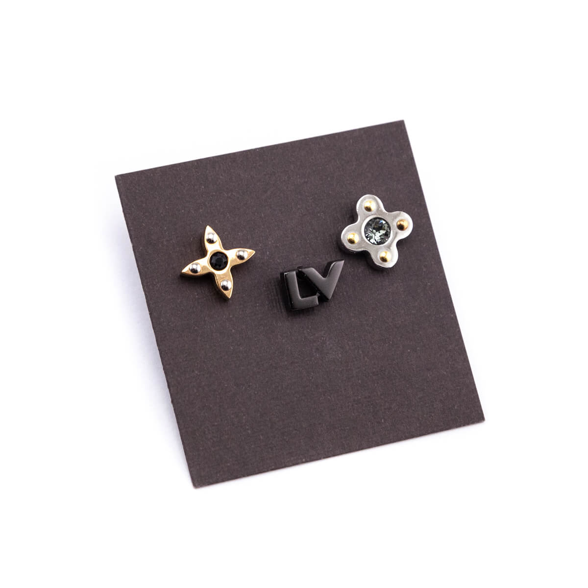 Louis Vuitton Monogram Trio Stud Earrings