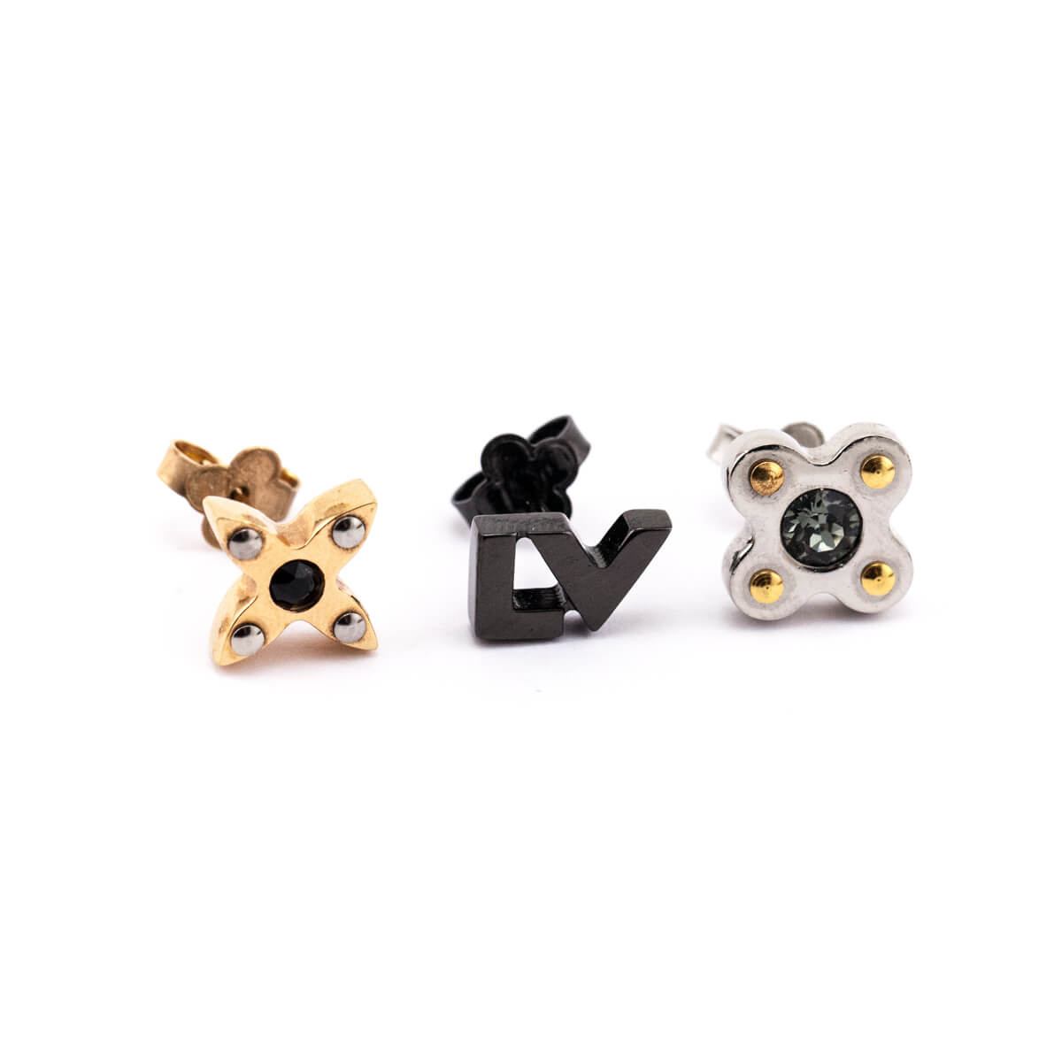 Louis Vuitton Monogram Trio Stud Earrings