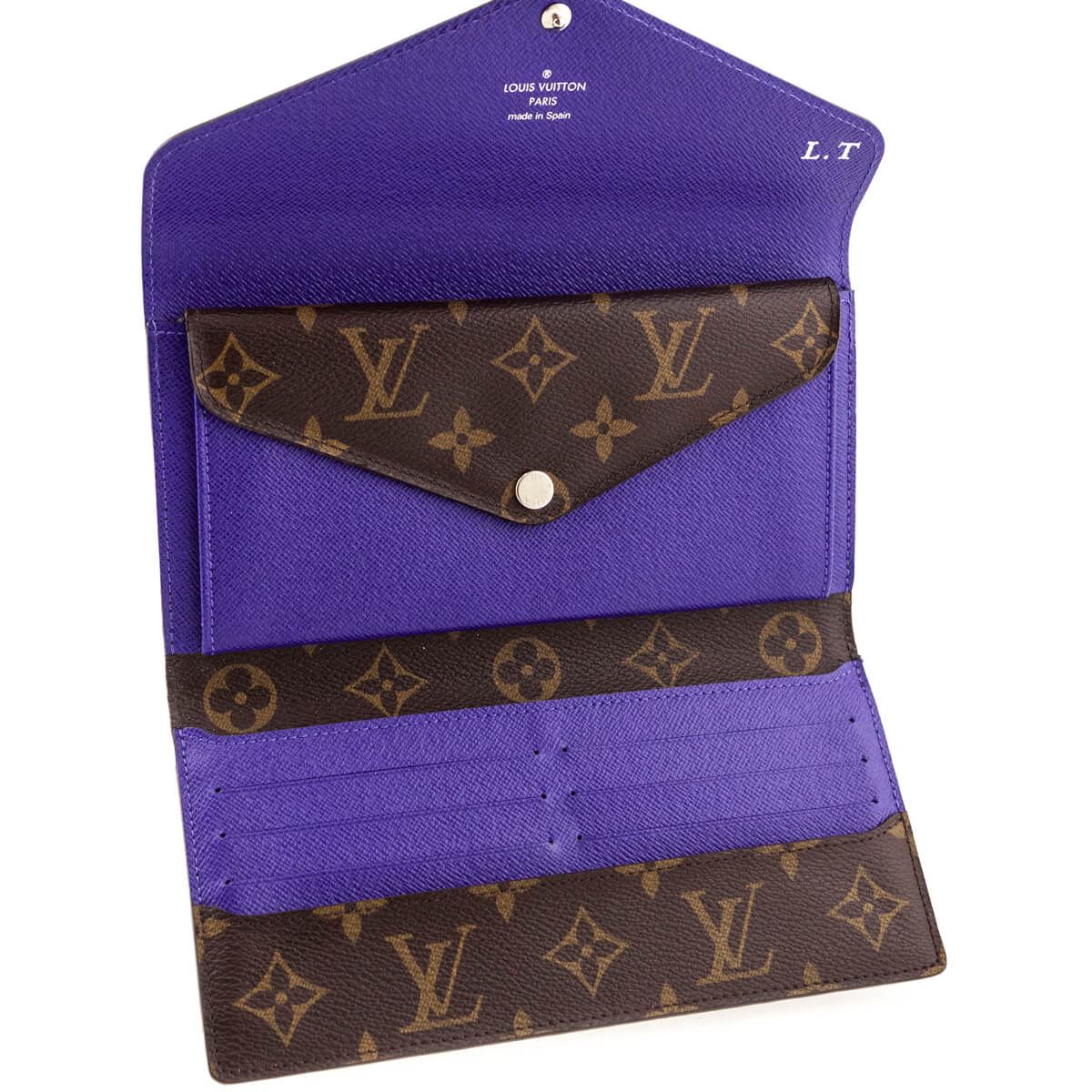 Louis Vuitton Monogram & Purple Epi Sarah Wallet