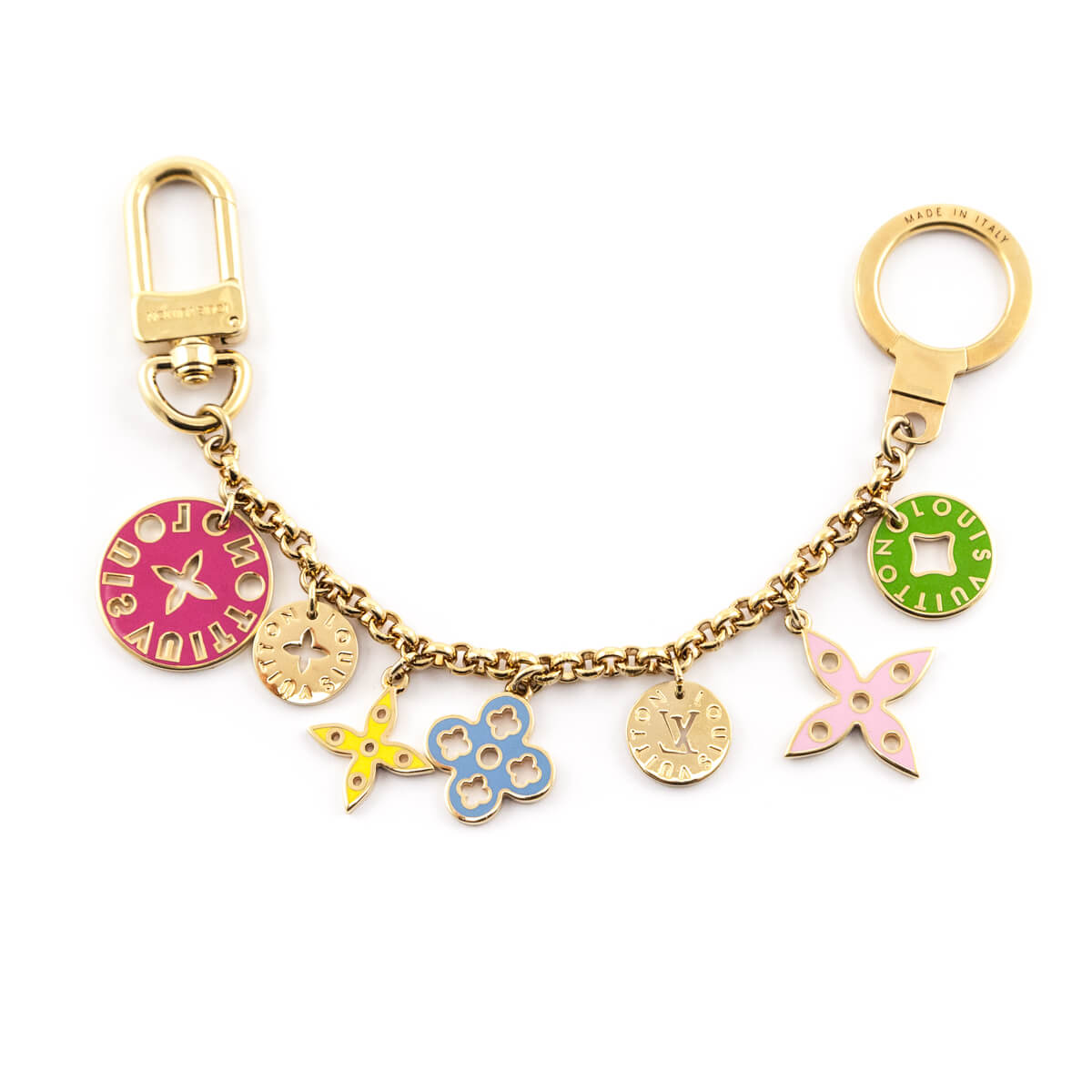 Louis Vuitton Multicolor Enamel Looping Key Chain Bag Charm