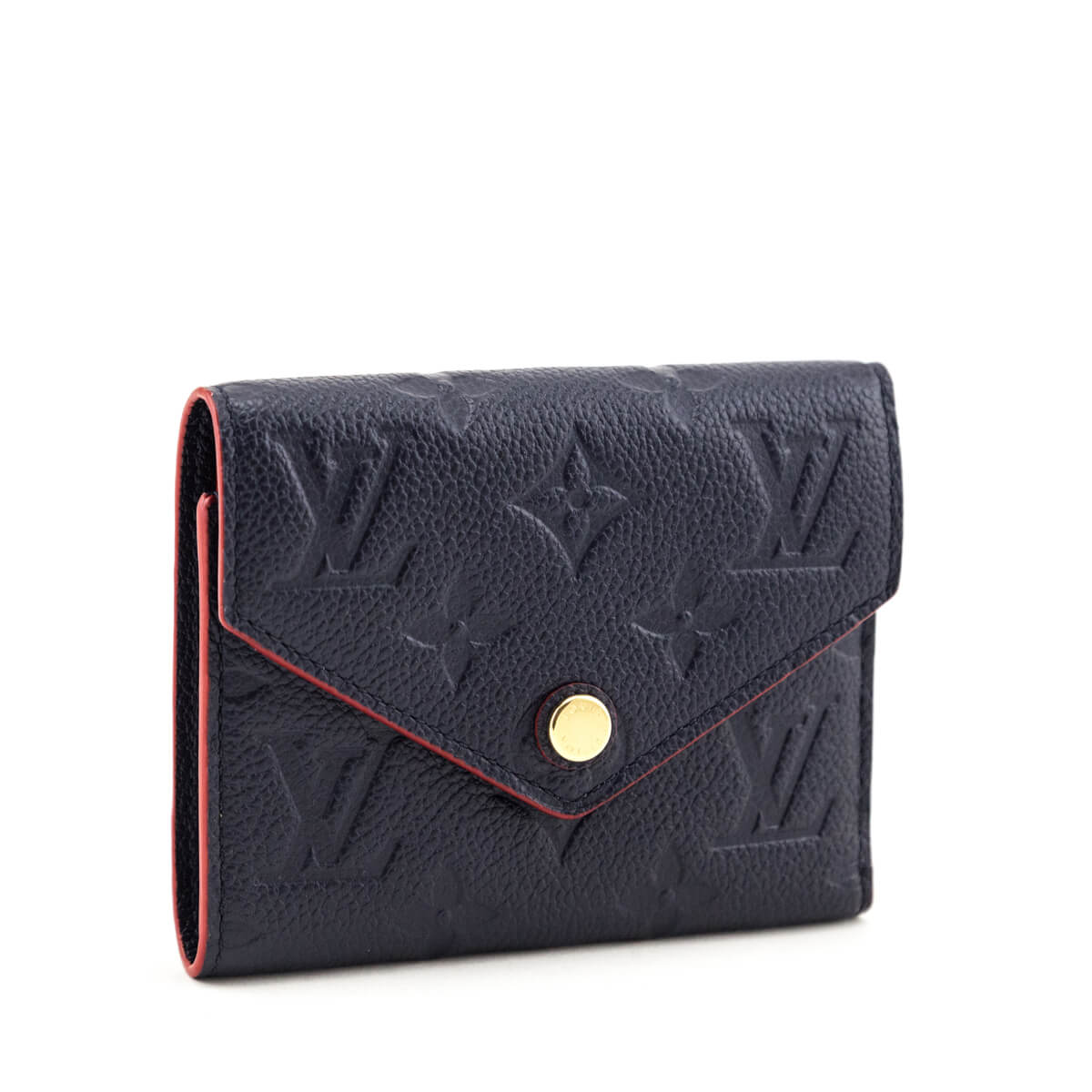 Louis Vuitton Navy Empreinte & Red Victorine Wallet