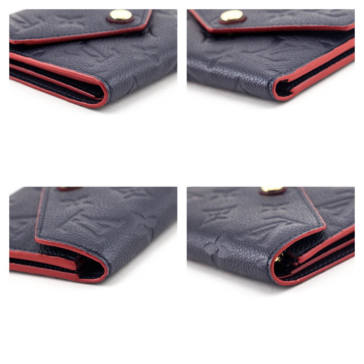 Louis Vuitton Navy Empreinte & Red Victorine Wallet
