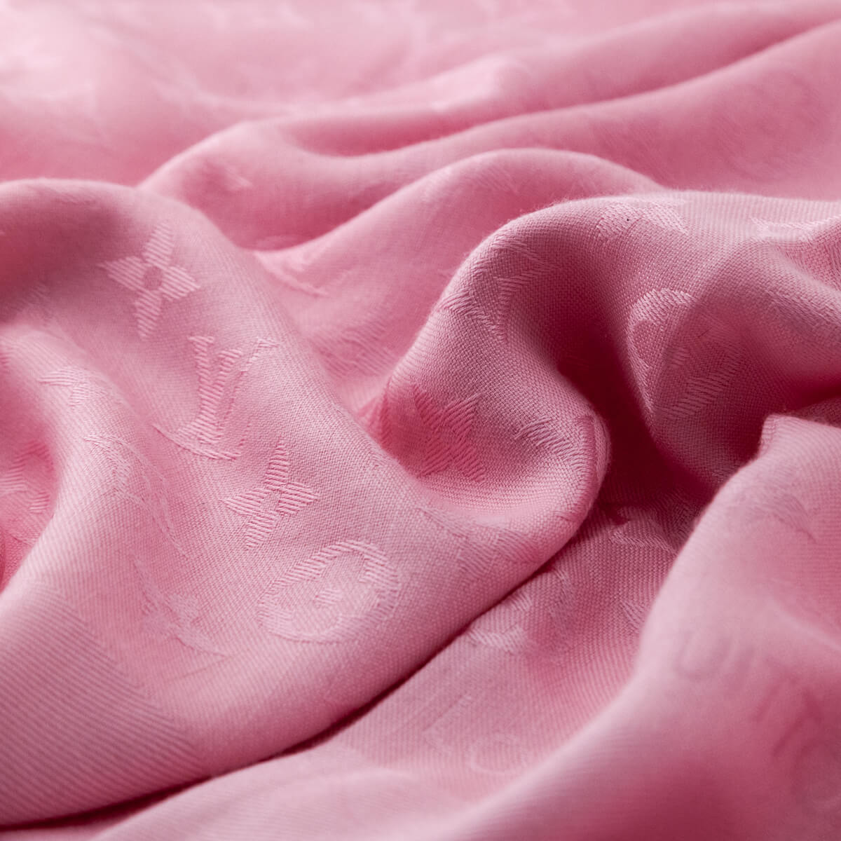 Louis Vuitton Pink Monogram Wool & Silk Shawl
