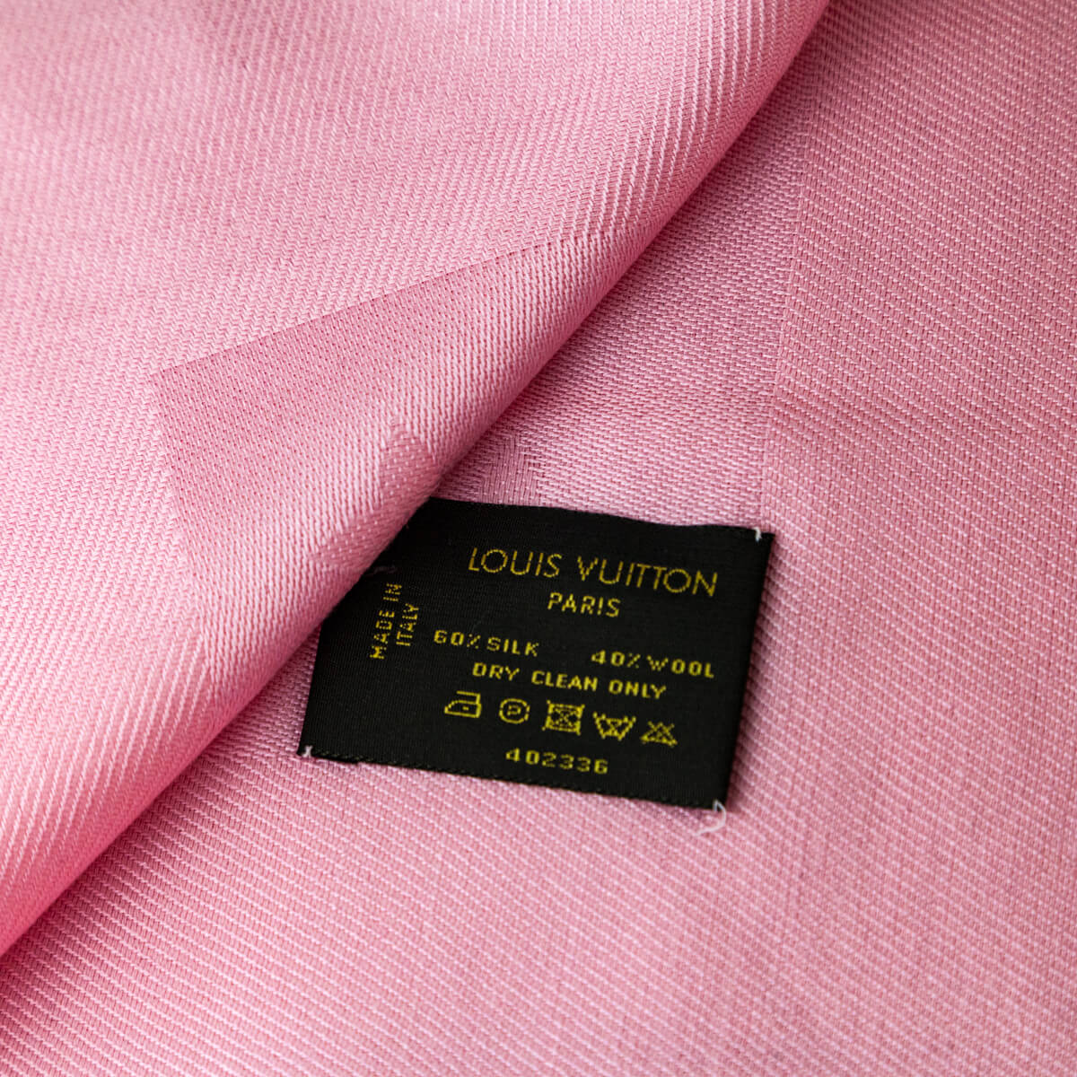 Louis Vuitton Pink Monogram Wool & Silk Shawl