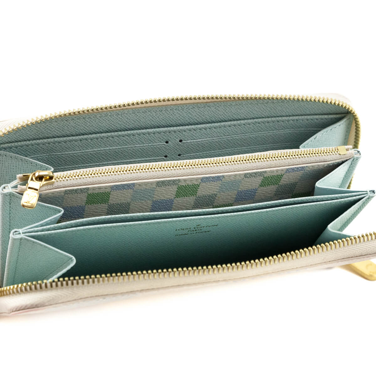 Louis Vuitton Pistachio Damier Giant Zippy Wallet