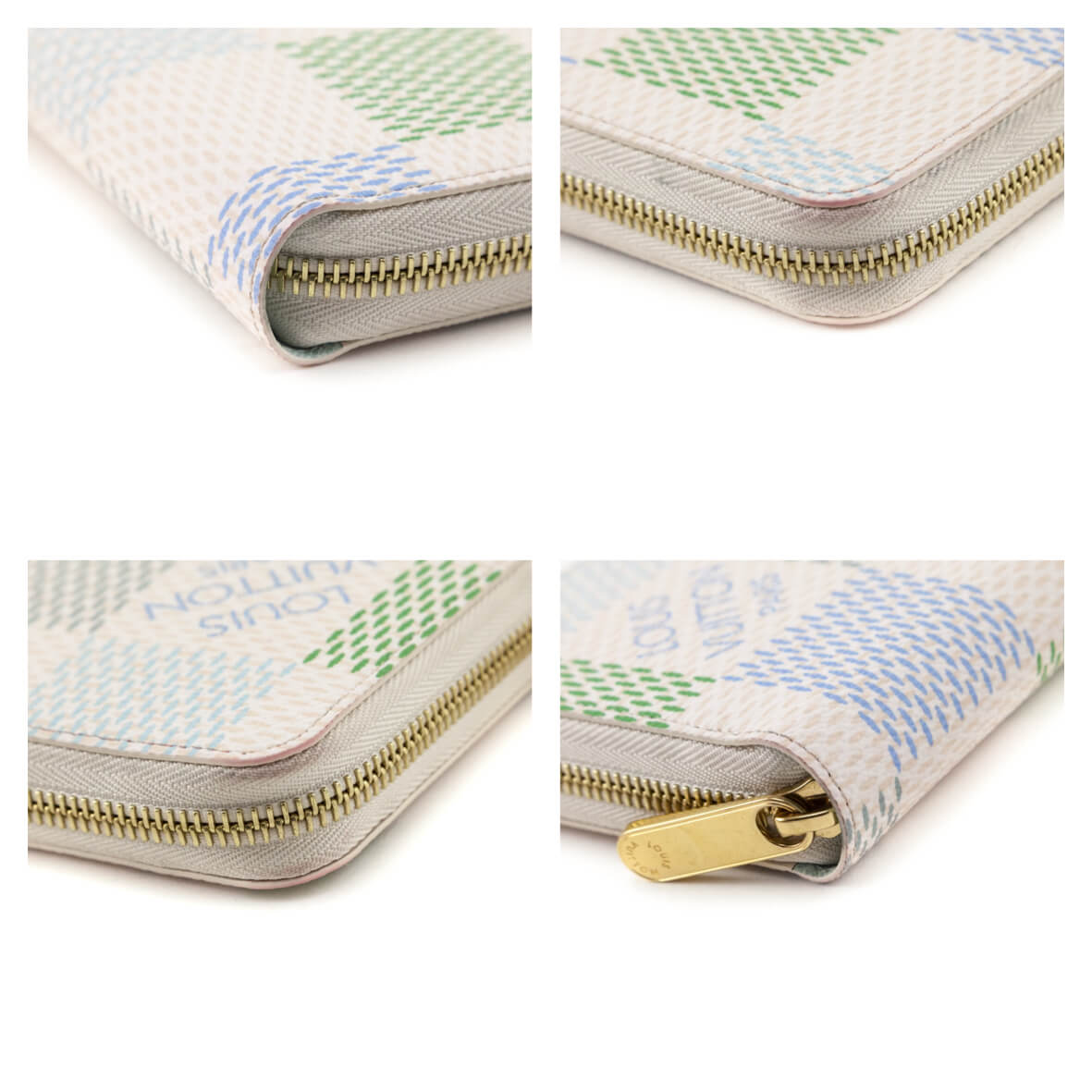 Louis Vuitton Pistachio Damier Giant Zippy Wallet