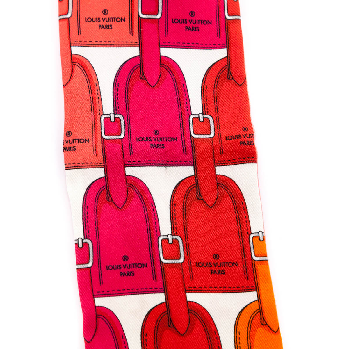 Louis Vuitton Red & Yellow Silk My LV Tags Bandeau