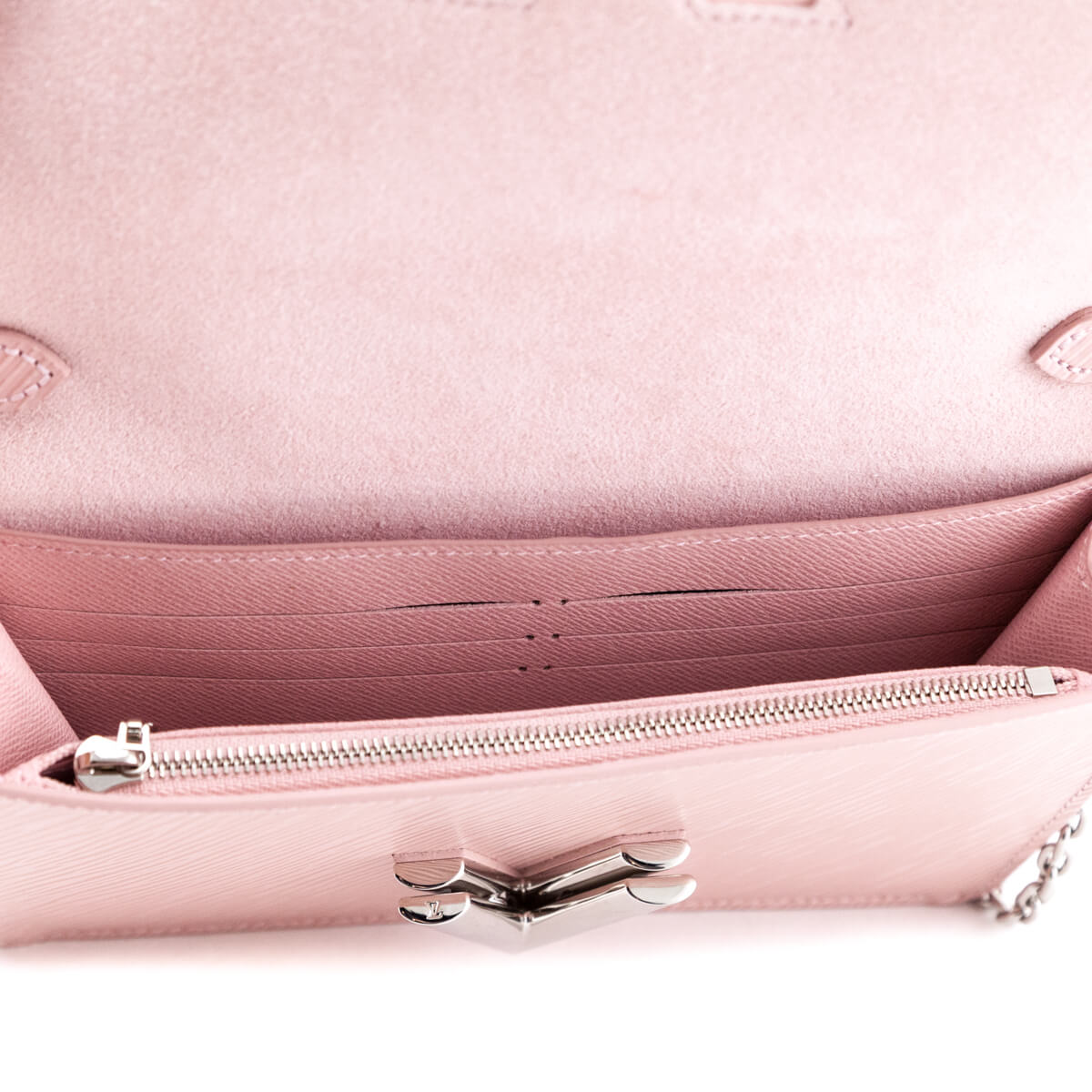 Louis Vuitton Rose Ballerine Epi Twist Belt Chain Wallet