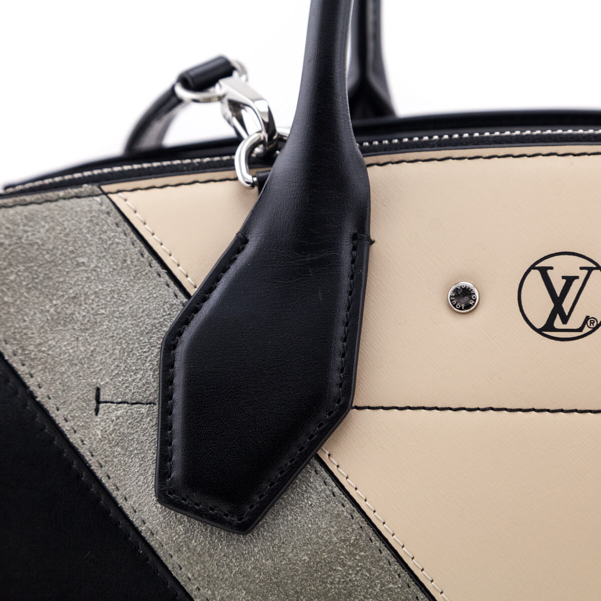 Louis Vuitton Tri-Color Calfskin & Suede Chevron City Steamer MM