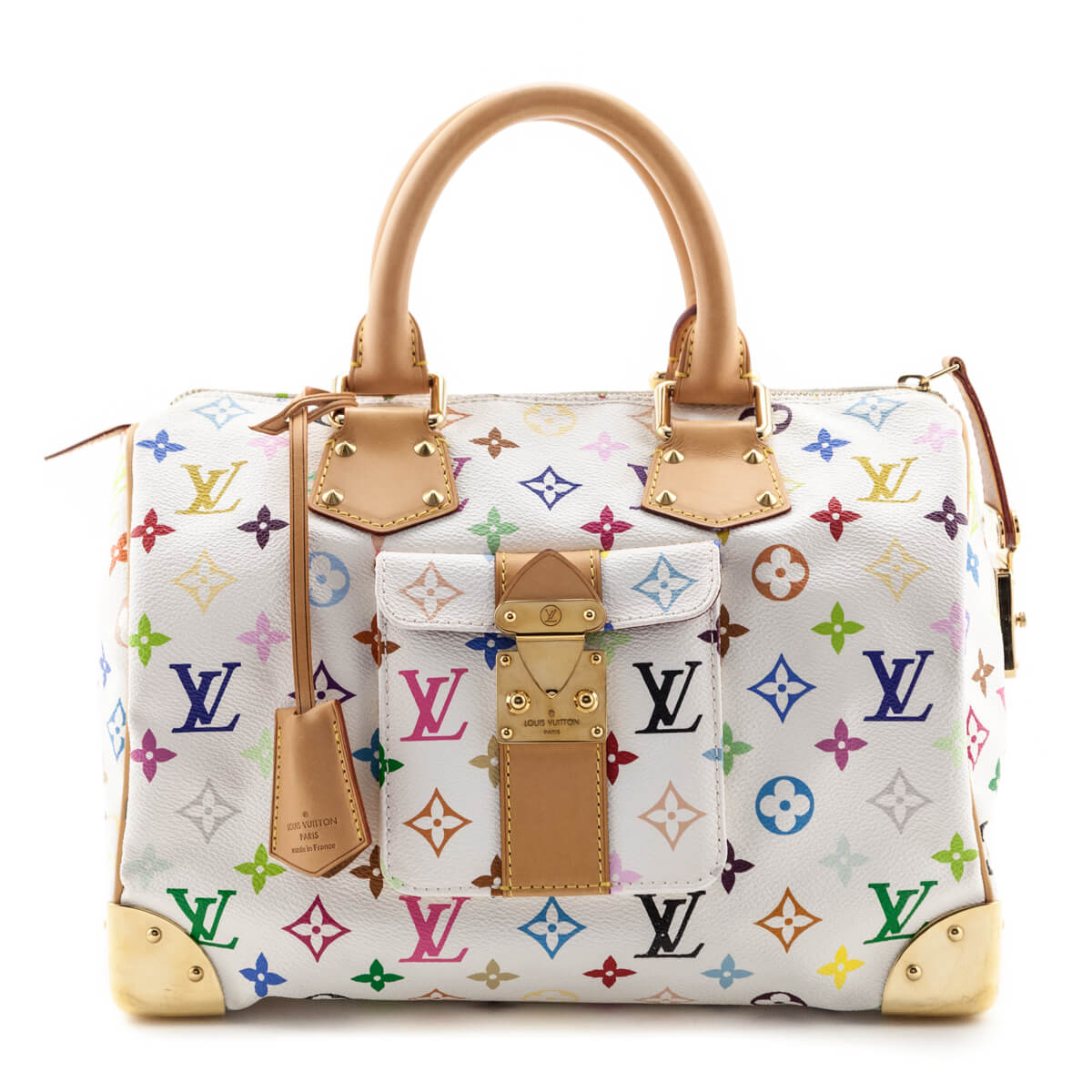 Louis Vuitton White Monogram Multicolore Speedy 30