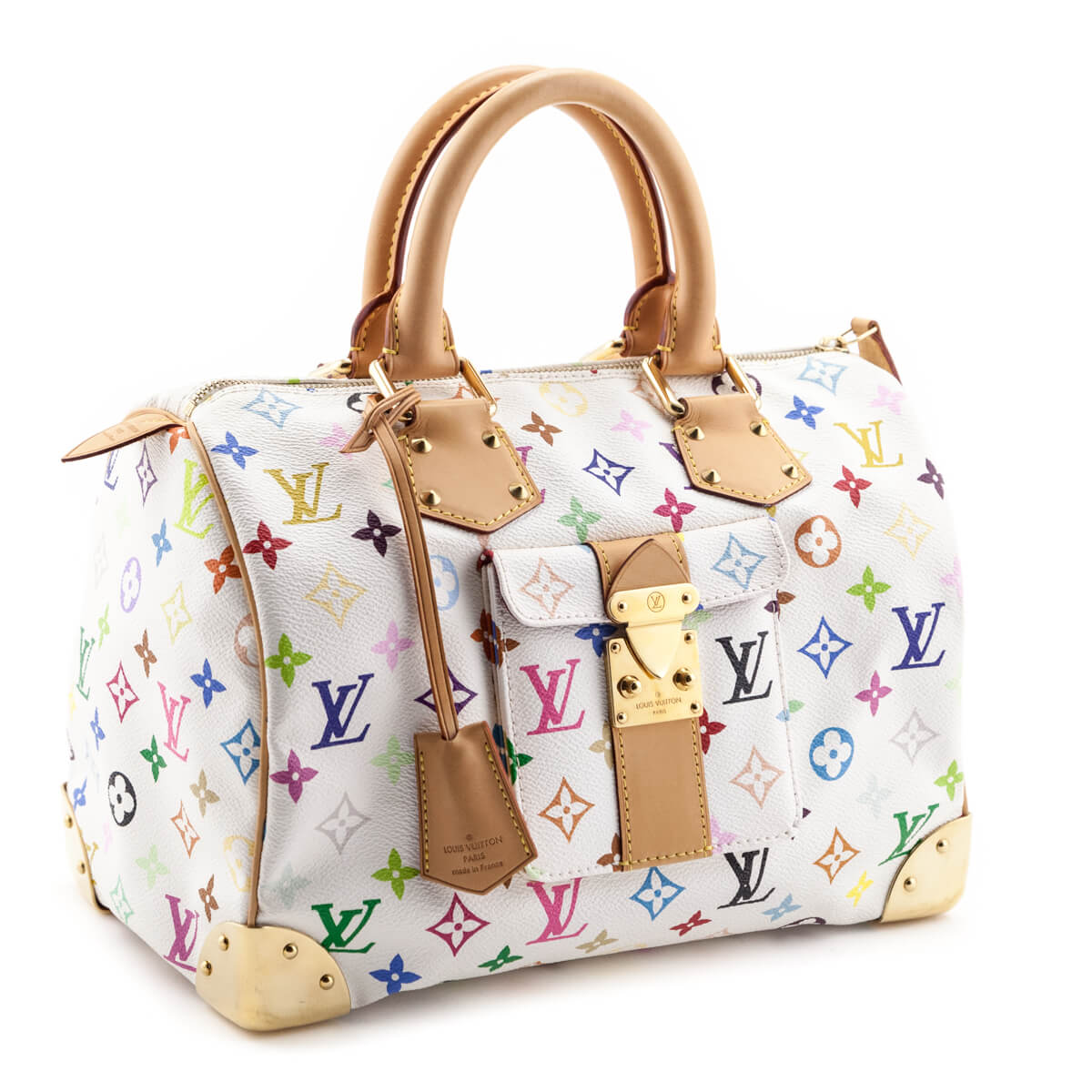 Louis Vuitton White Monogram Multicolore Speedy 30