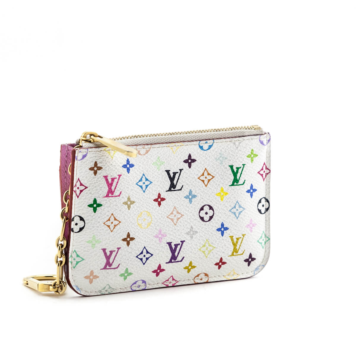 Louis Vuitton White Mulitcolore Key Pochette