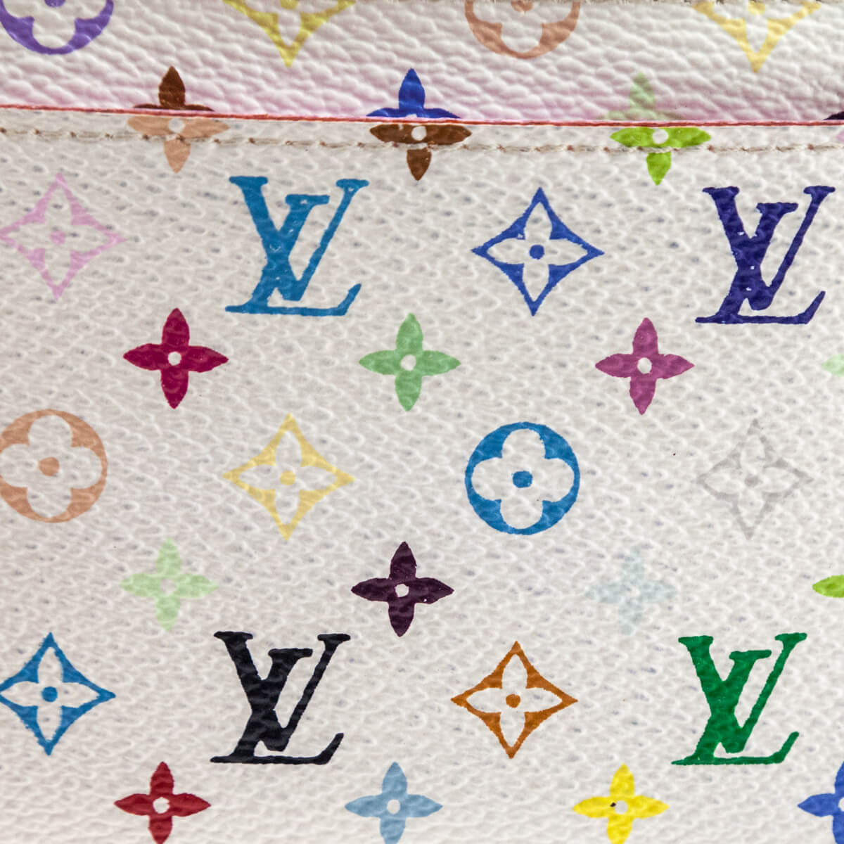 Louis Vuitton White Mulitcolore Key Pochette
