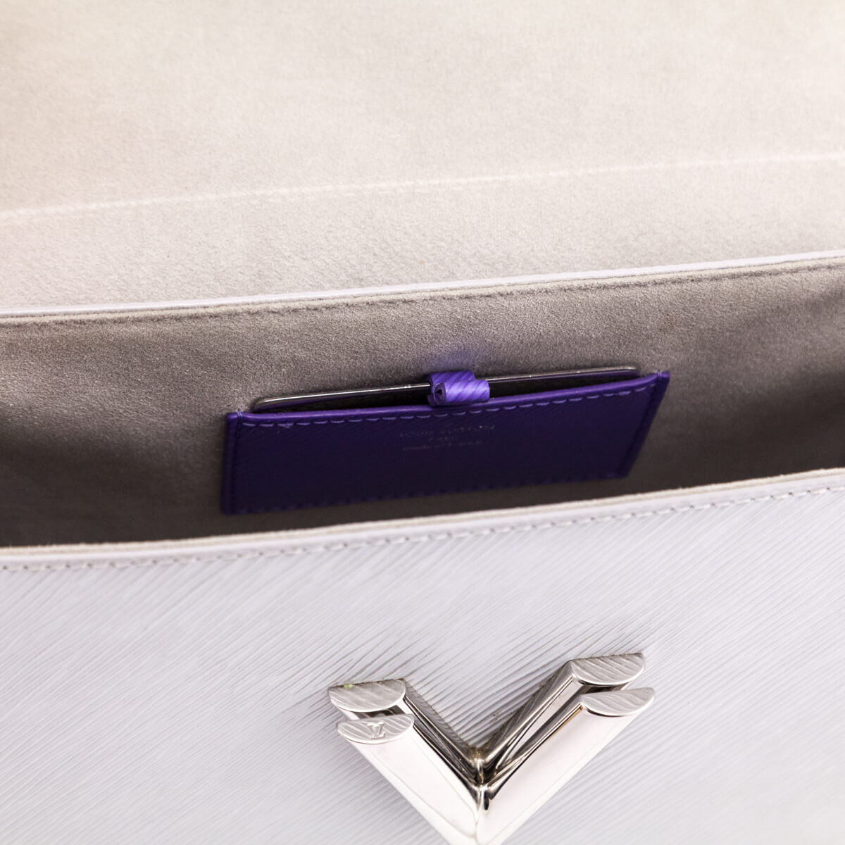 Louis Vuitton Yellow Grey Purple Epi Twist Shoulder Bag MM